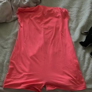 Fashion nova pink romper size XL